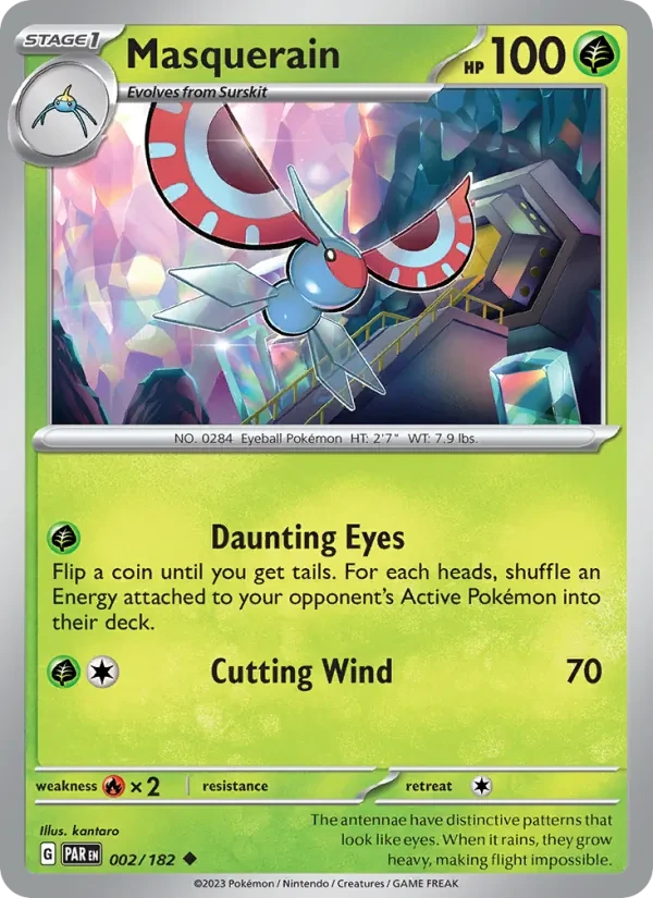 Masquerain 002/182 Paradox Rift Pokémon card