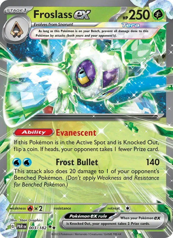 Froslass ex 003/182 Paradox Rift Pokémon card