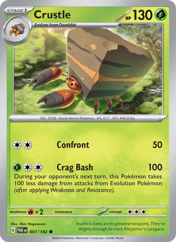 Crustle 007/182 Paradox Rift Pokémon card