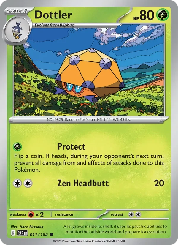 Dottler 011/182 Paradox Rift Pokémon card