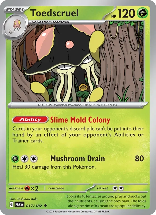 Toedscruel 017/182 Paradox Rift Pokémon card