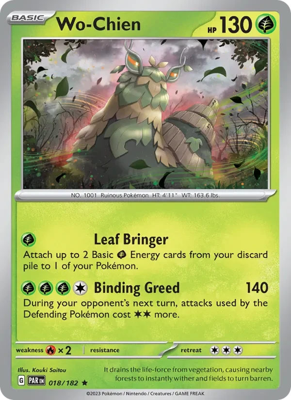 Wo-Chien 018/182 Paradox Rift Pokémon card