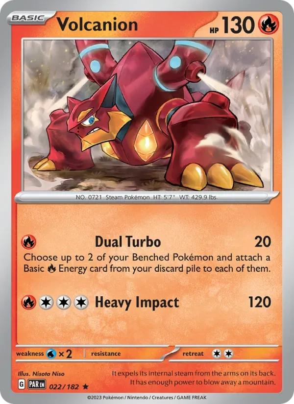 Volcanion 022/182 Paradox Rift Pokémon card