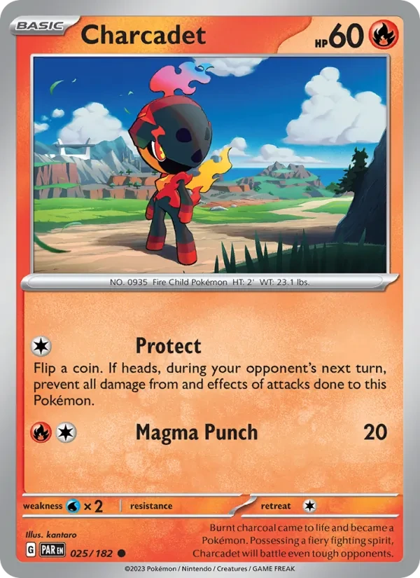 Charcadet 025/182 Paradox Rift Pokémon card