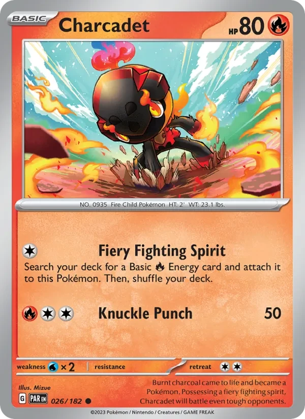 Charcadet 026/182 Paradox Rift Pokémon card