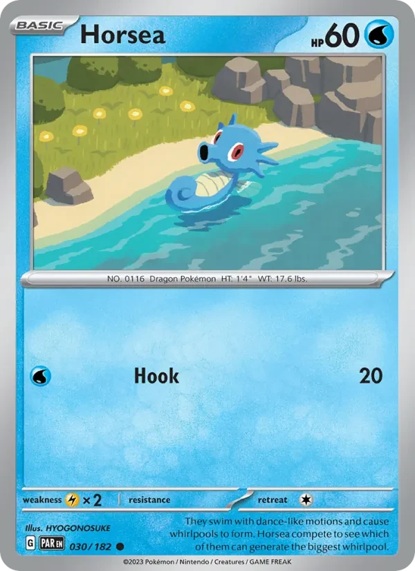 Horsea 030/182 Paradox Rift Pokémon card