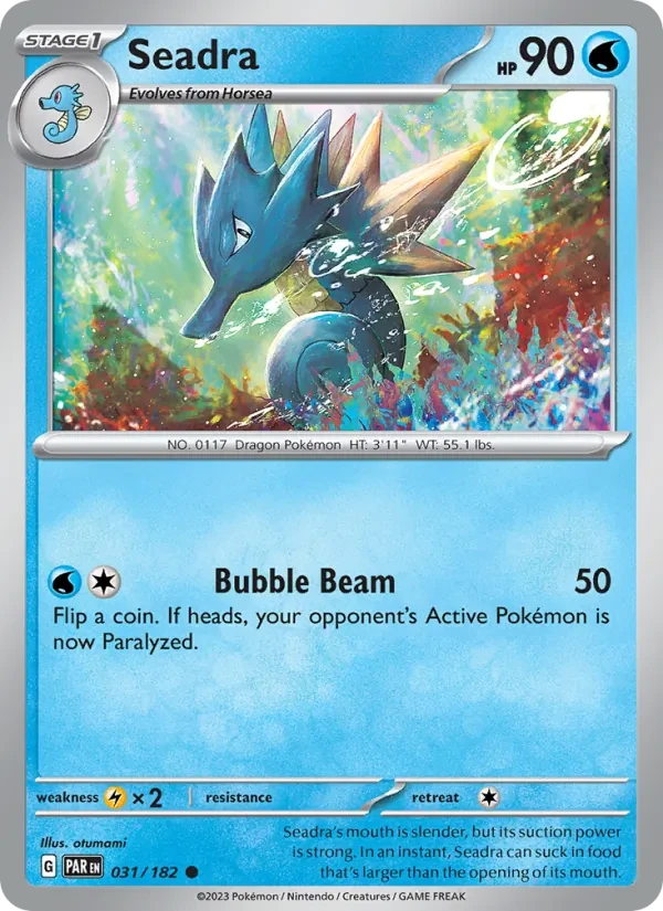 Seadra 031/182 Paradox Rift Pokémon card