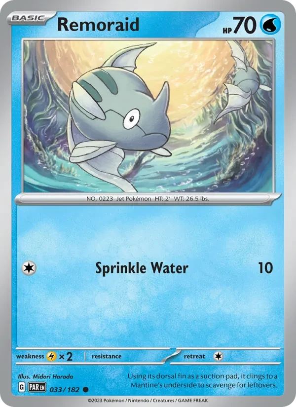 Remoraid 033/182 Paradox Rift Pokémon card