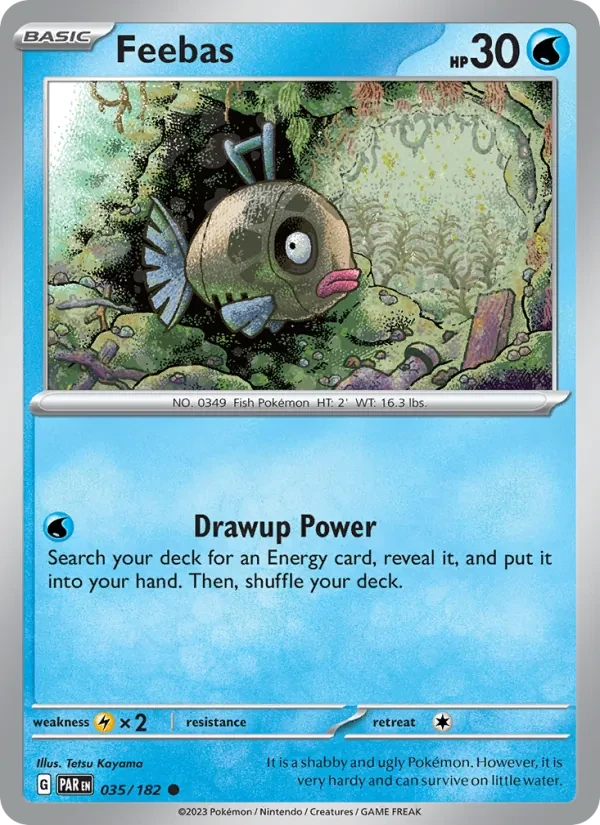 Feebas 035/182 Paradox Rift Pokémon kaart