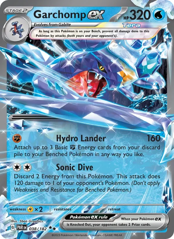 Garchomp ex 038/182 Paradox Rift Pokémon Karte