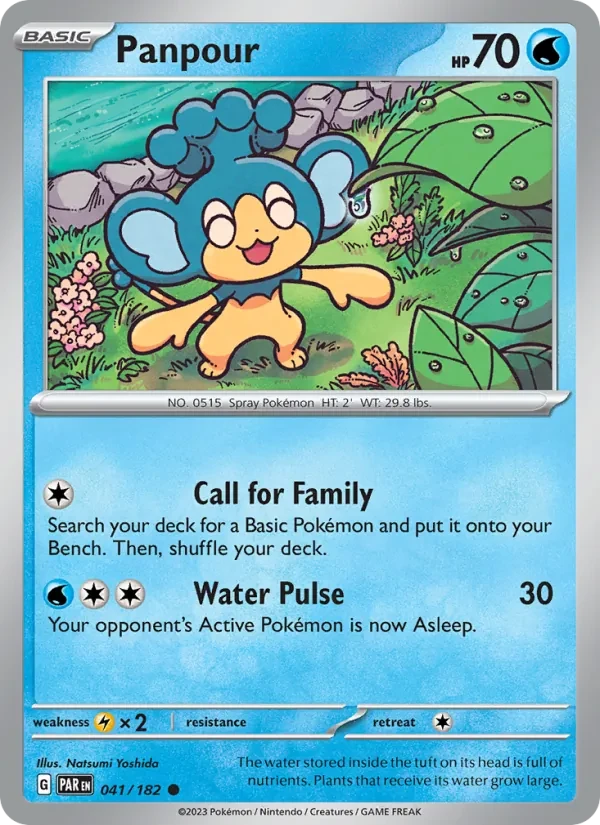 Panpour 041/182 Paradox Rift Pokémon card