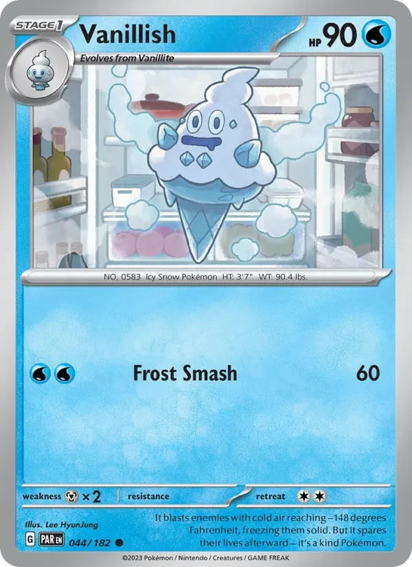Vanillish 044/182 Paradox Rift Pokémon card