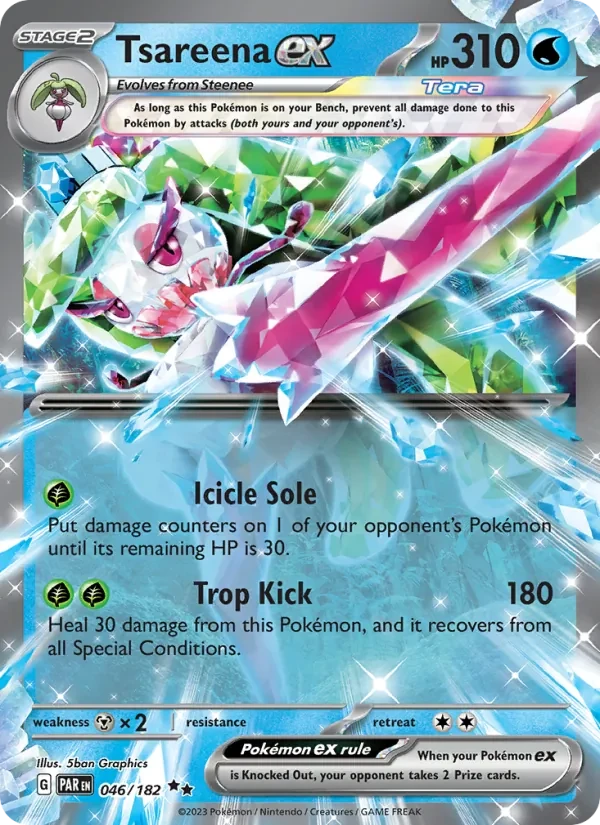 Tsareena ex 046/182 Paradox Rift Pokémon card