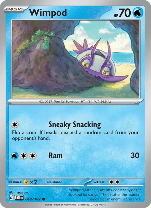 Wimpod 048/182 Paradox Rift Pokémon card