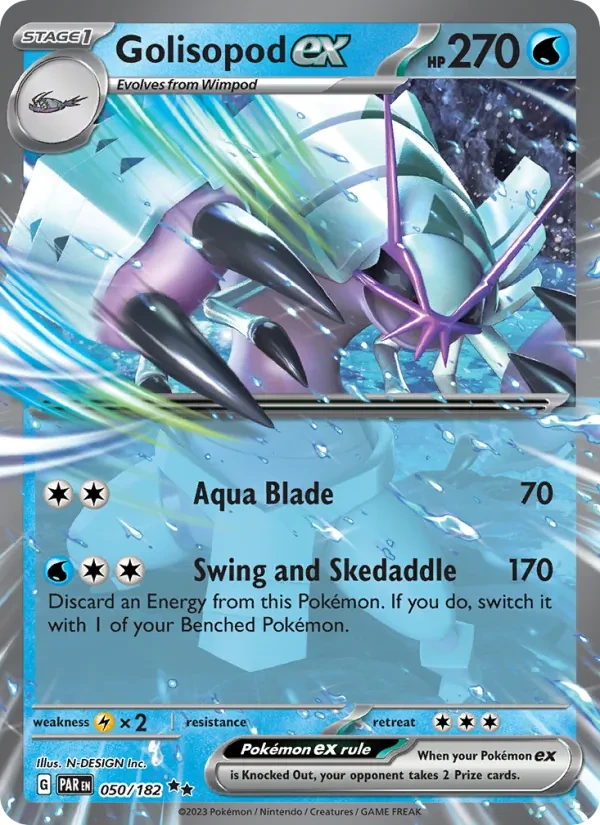 Golisopod ex 050/182 Paradox Rift Pokémon card