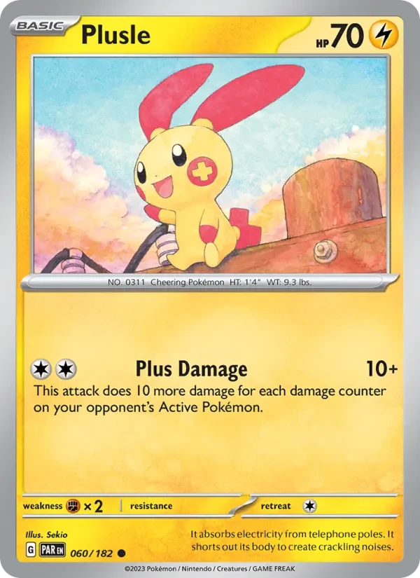 Plusle 060/182 Paradox Rift Pokémon card