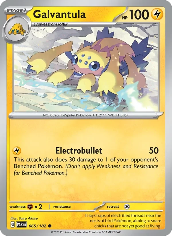 Galvantula 065/182 Paradox Rift Pokémon card