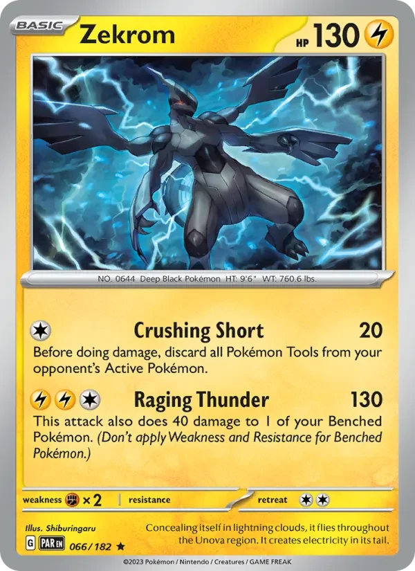 Zekrom 066/182 Paradox Rift Pokémon card