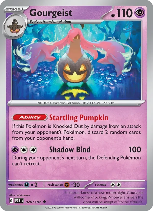 Gourgeist 078/182 Paradox Rift Pokémon card