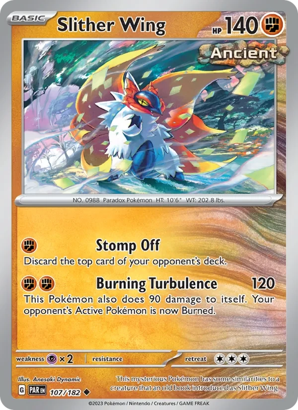 Slither Wing 107/182 Paradox Rift Pokémon card