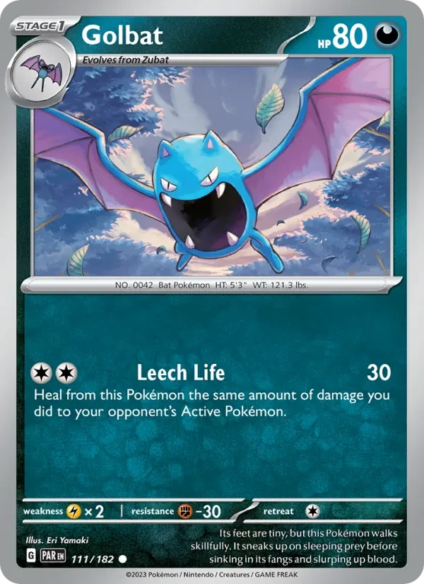 Golbat 111/182 Paradox Rift Pokémon card