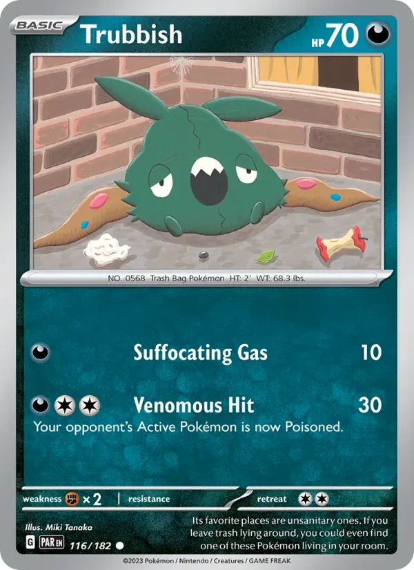 Trubbish 116/182 Paradox Rift Pokémon card