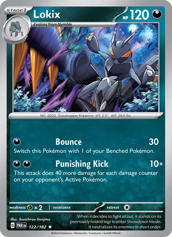 Lokix 122/182 Paradox Rift Pokémon card