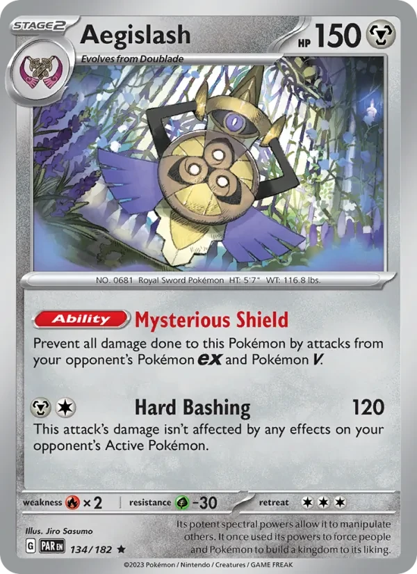 Aegislash 134/182 Paradox Rift Pokémon card