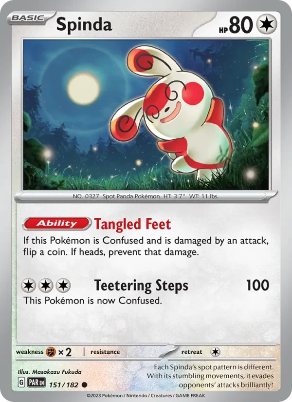Spinda 151/182 Paradox Rift Pokémon card