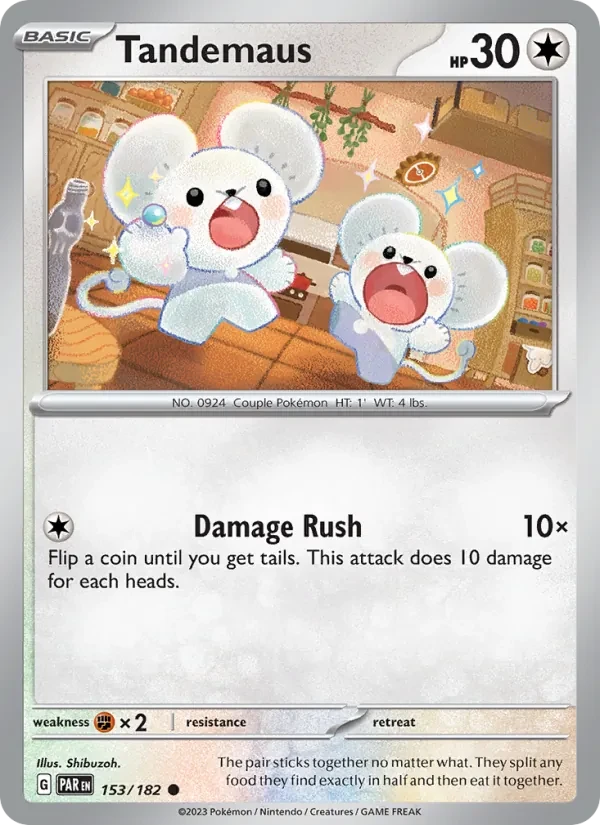 Tandemaus 153/182 Paradox Rift Pokémon card