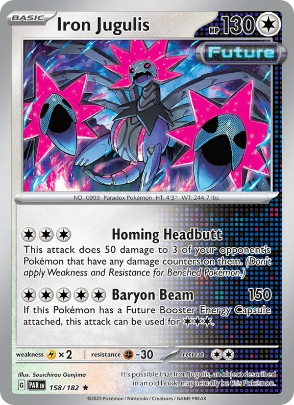 Iron Jugulis 158/182 Paradox Rift Pokémon card