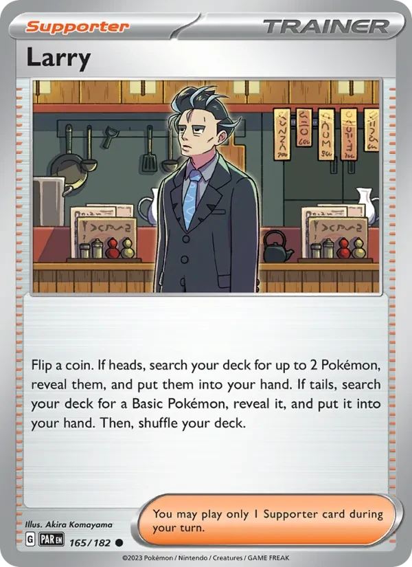 Larry 165/182 Paradox Rift Pokémon Karte