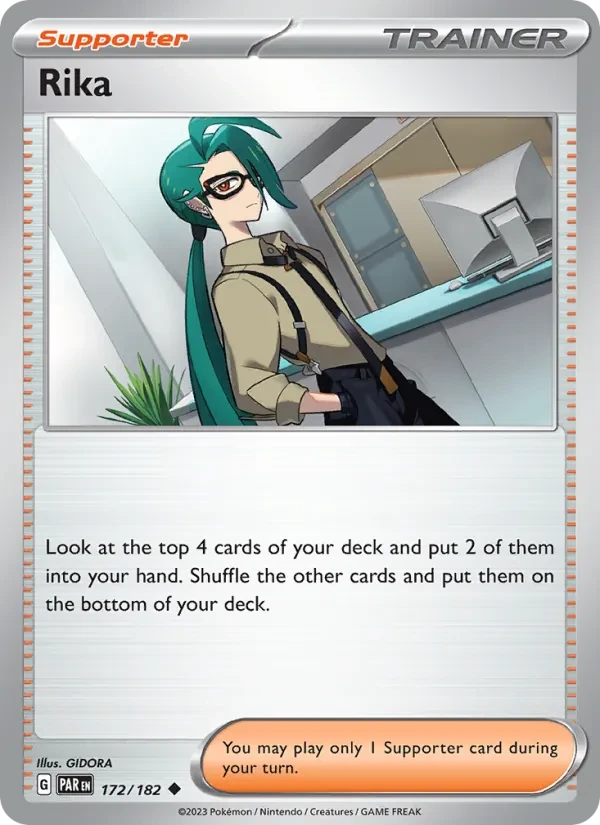 Rika 172/182 Paradox Rift Pokémon card