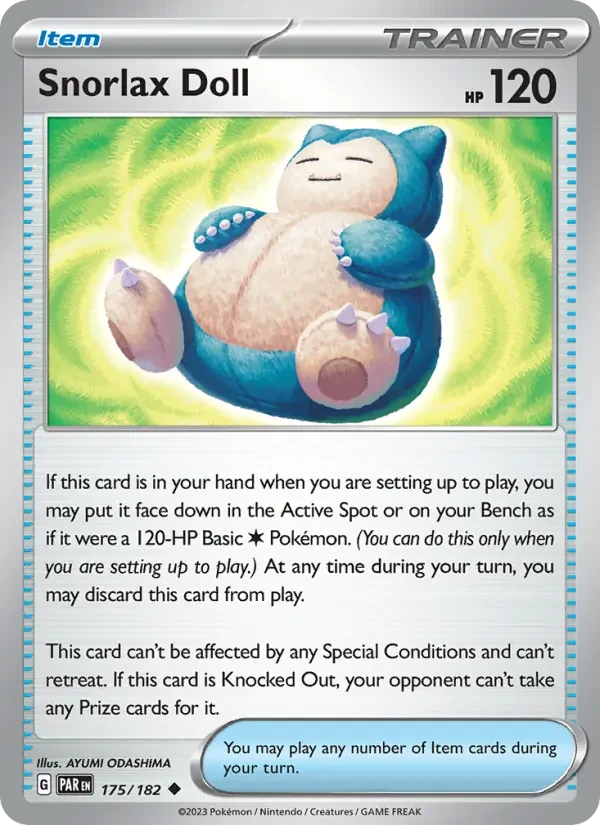 Snorlax Doll 175/182 Paradox Rift Pokémon card