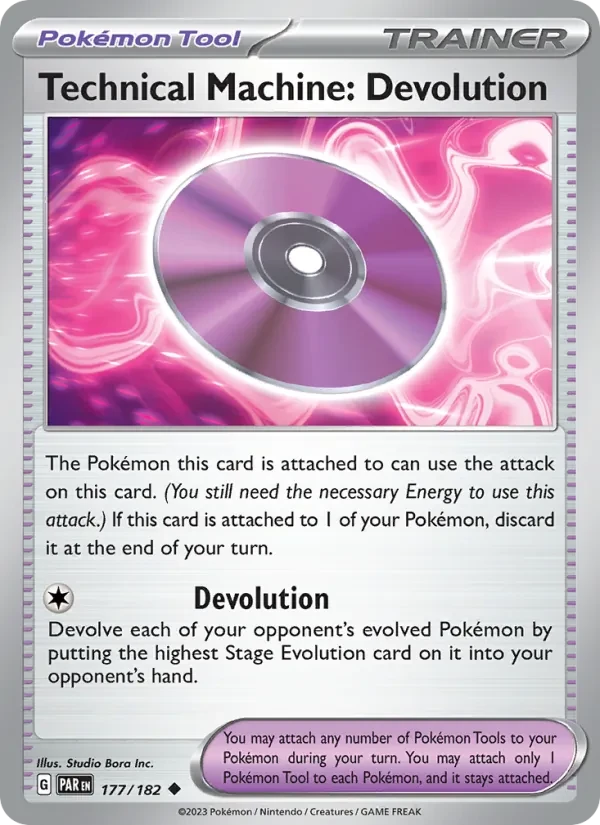 Technical Machine: Devolution 177/182 Paradox Rift Pokémon kaart