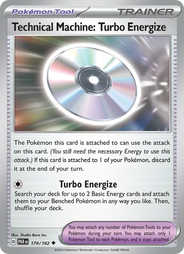 Technical Machine: Turbo Energize 179/182 Paradox Rift Pokémon card