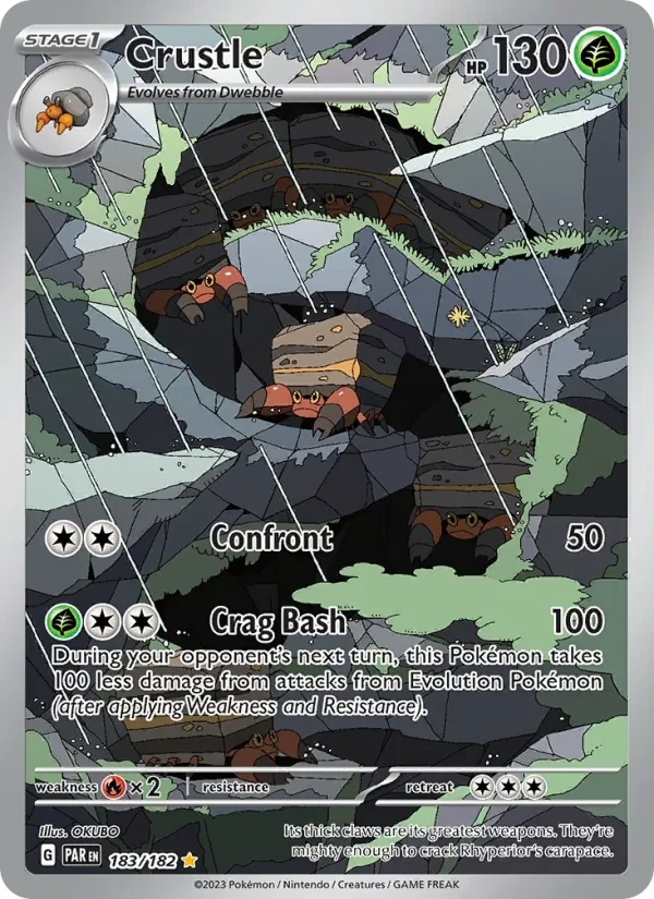Crustle 183/182 Paradox Rift Pokémon card