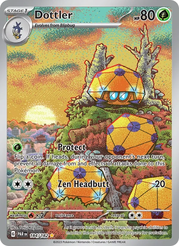 Dottler 184/182 Paradox Rift Pokémon card