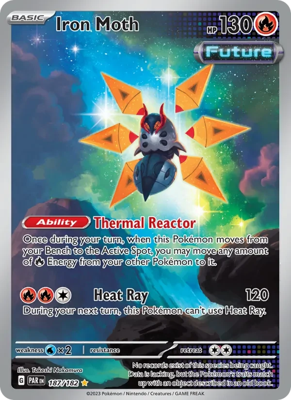 Iron Moth 187/182 Paradox Rift Pokémon card