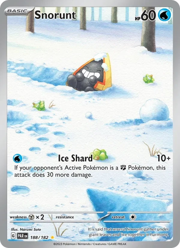Snorunt 188/182 Paradox Rift Pokémon card