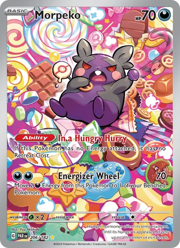 Morpeko 206/182 Paradox Rift Pokémon card