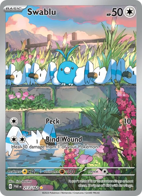 Swablu 213/182 Paradox Rift Pokémon card
