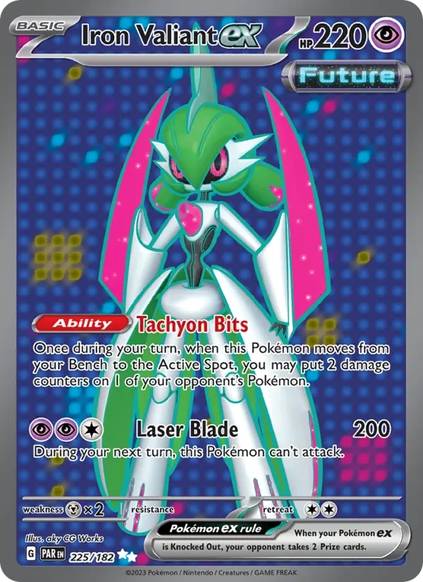 Iron Valiant ex 225/182 Paradox Rift Pokémon card