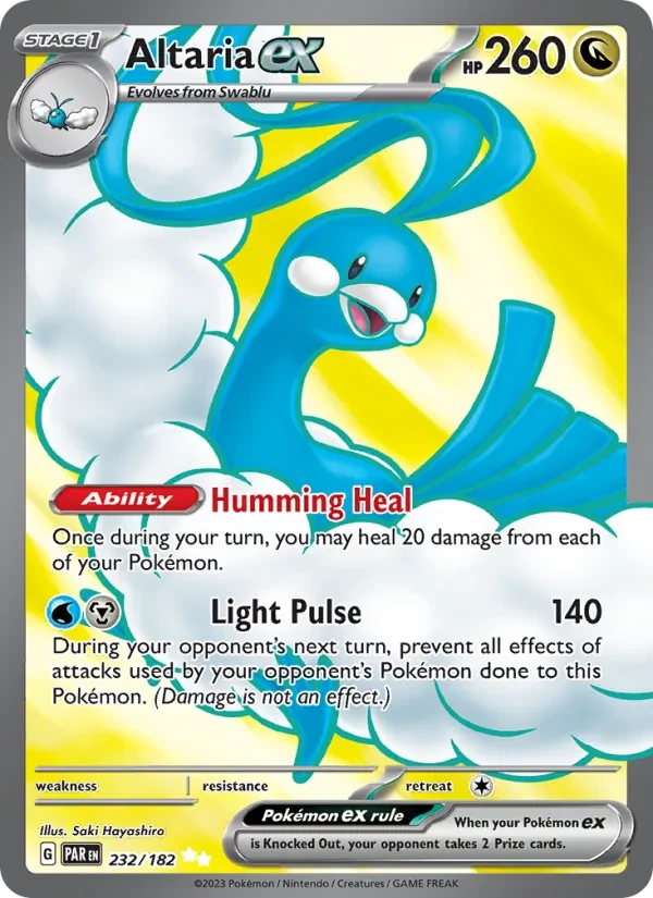 Altaria ex 232/182 Paradox Rift Pokémon card