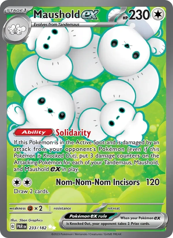 Maushold ex 233/182 Paradox Rift Pokémon card