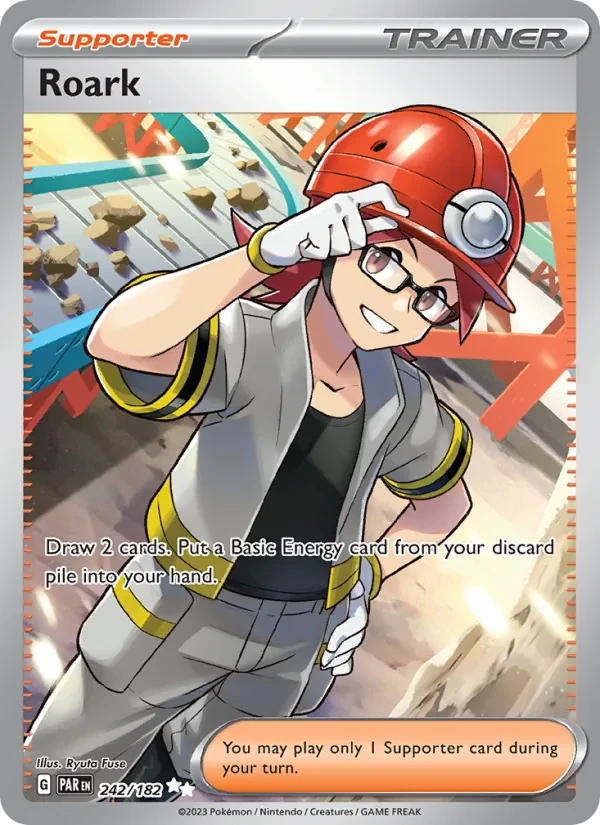 Roark 242/182 Paradox Rift Pokémon card