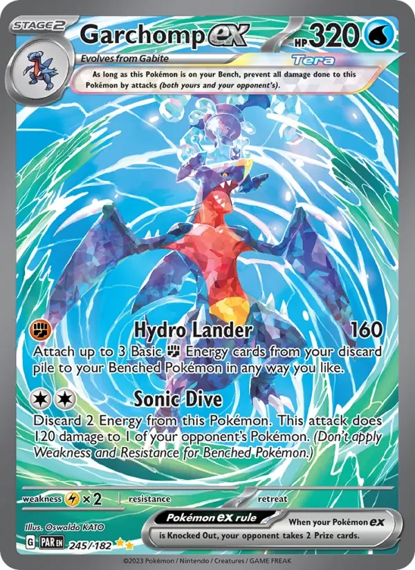 Garchomp ex 245/182 Paradox Rift Pokémon card