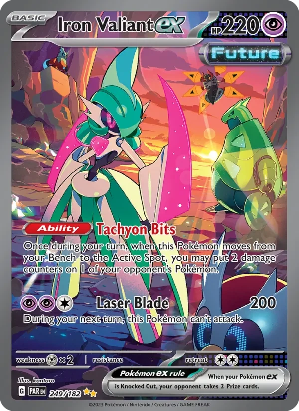 Iron Valiant ex 249/182 Paradox Rift Pokémon card