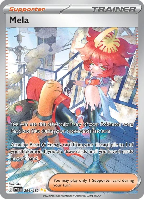 Mela 254/182 Paradox Rift Pokémon card