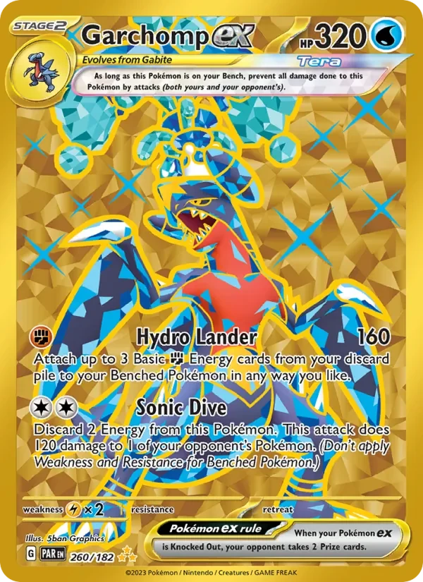 Garchomp ex 260/182 Paradox Rift Pokémon card